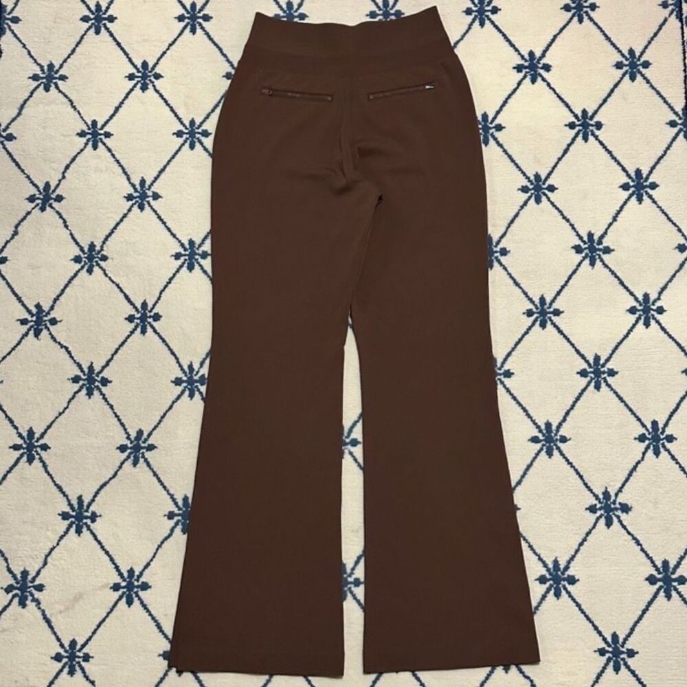 Athleta Venice Wide Leg High Waist Split Hem Trouser Lounge Pant - Brown - Picture 2 of 8